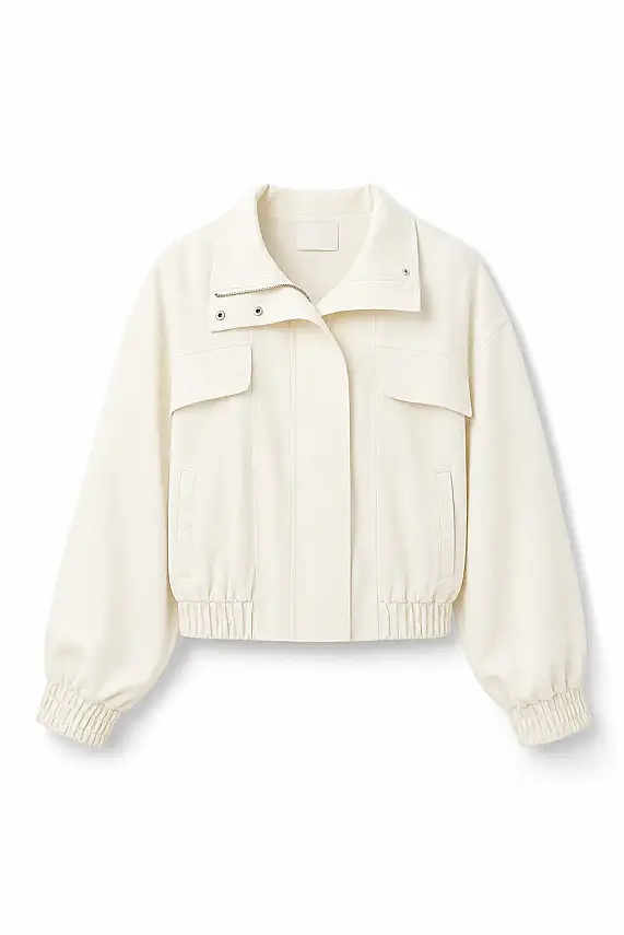 OVERSIZE BOMBER CEKET EKRU - 2